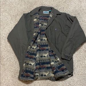 Fleece lined button up. Large.